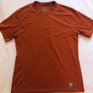 Burnt Orange Nike Pro Combat Dry Fit Tee